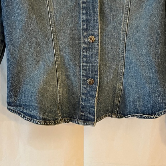 Arizona Jean Co. Junior Ladie Sz L Long Sleeve Denim Jacket w/Metal Snap Closure - Picture 2 of 10